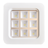 CORP INCASTRABIL PATRAT BM18, 9X1W, 150X150MM ALB RECE