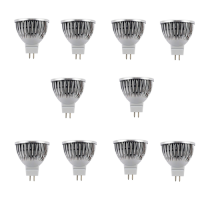 SET 10 SPOTURI LED MR16 3W ALB CALD